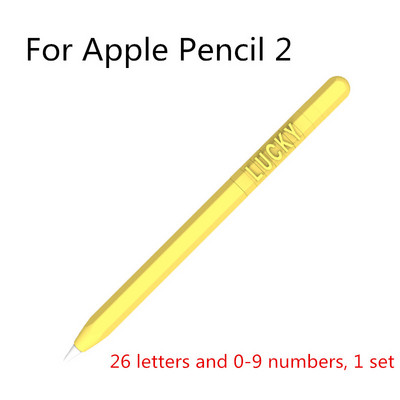 Slatka silikonska pernica u boji bombona za Apple Pencil 2/1 za iPad Tablet Touch Pen Smiješna DIY Letter Number Zaštitna maska