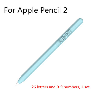 Slatka silikonska pernica u boji bombona za Apple Pencil 2/1 za iPad Tablet Touch Pen Smiješna DIY Letter Number Zaštitna maska