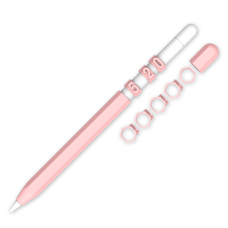 Slatka silikonska pernica u boji bombona za Apple Pencil 2/1 za iPad Tablet Touch Pen Smiješna DIY Letter Number Zaštitna maska
