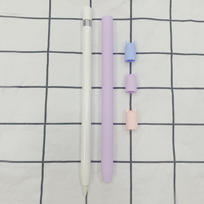 Keturių dalių / rinkinys TPU silikoninis apsauginis maišelio dangtelio laikiklio dangtelis, skirtas Apple pieštukui 1 2 priedai, apsaugantis nuo įbrėžimų dėklas