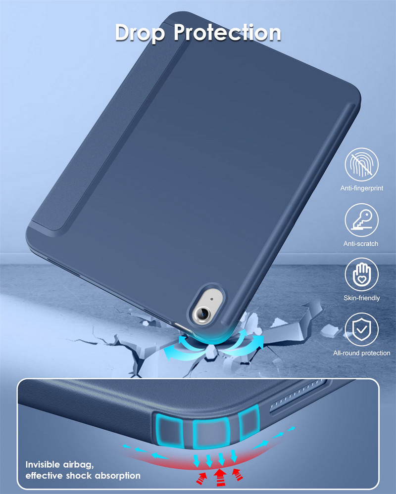 Apple iPad Mini táblagép tok 1 2 3 4 5 6 7,9 8,3 2012 2013 2014 2015 2019 2021 Mágneses puha szilikon flip intelligens fedél