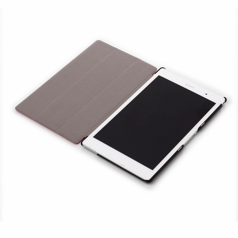Stand Flip Folio odinis apsauginis dėklas, skirtas Sony Xperia Z3 Compact 8 colių planšetiniam kompiuteriui PU odinis stovo dangtelis sulankstomas dėklas