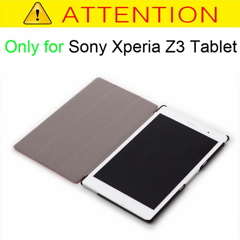 Stand Flip Folio odinis apsauginis dėklas, skirtas Sony Xperia Z3 Compact 8 colių planšetiniam kompiuteriui PU odinis stovo dangtelis sulankstomas dėklas