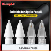 Zamjena metalnih vrhova za Apple Pencil 1. 2. generacije iPad Stylus Transparent 4.0 dvoslojna olovka s dodirnim zaslonom
