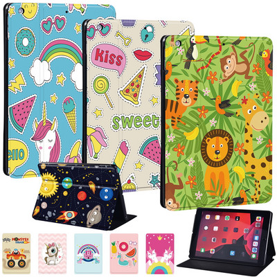 Cute Cartoon Tablet Case for IPad Air 4 10.9 2020 IPad 10.2 7th 8th Fold Stand Cover for Air 3 10.5 Air 1 2 9.7 5th 6th Mini 4 5