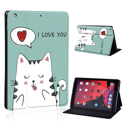 Mielas animacinio filmo planšetinio kompiuterio dėklas, skirtas iPad Air 4 10,9 2020 IPad 10,2 7-asis 8-asis sulankstomas stovo dangtelis, skirtas Air 3 10,5 Air 1 2 9,7 5-as 6-asis Mini 4 5