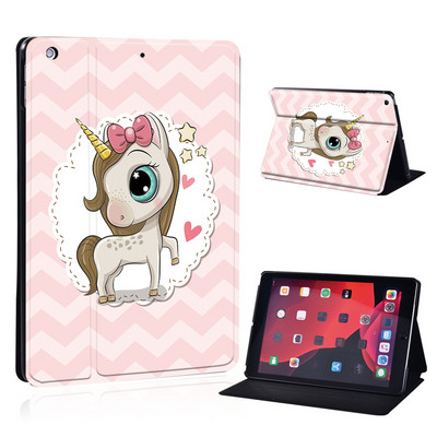 Mielas animacinio filmo planšetinio kompiuterio dėklas, skirtas iPad Air 4 10,9 2020 IPad 10,2 7-asis 8-asis sulankstomas stovo dangtelis, skirtas Air 3 10,5 Air 1 2 9,7 5-as 6-asis Mini 4 5