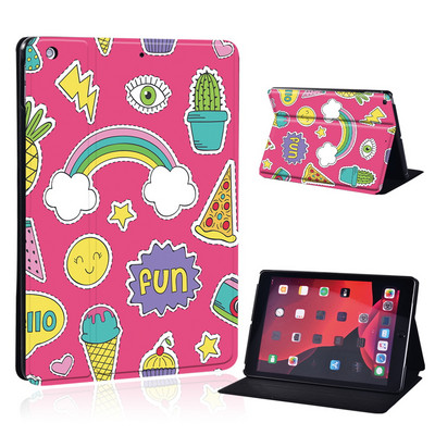 Mielas animacinio filmo planšetinio kompiuterio dėklas, skirtas iPad Air 4 10,9 2020 IPad 10,2 7-asis 8-asis sulankstomas stovo dangtelis, skirtas Air 3 10,5 Air 1 2 9,7 5-as 6-asis Mini 4 5