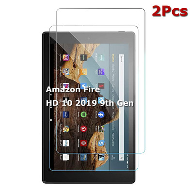 2 bucăți de protecție pentru ecran din sticlă temperată anti zgârieturi pentru Amazon Kindle Fire HD 10 2015 2019 2021 Film de protecție a 5-a a 9-a a 11-a generație