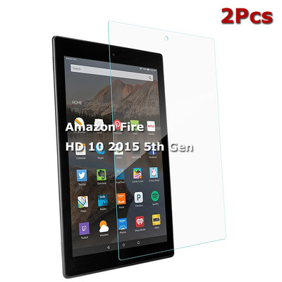 2 bucăți de protecție pentru ecran din sticlă temperată anti zgârieturi pentru Amazon Kindle Fire HD 10 2015 2019 2021 Film de protecție a 5-a a 9-a a 11-a generație