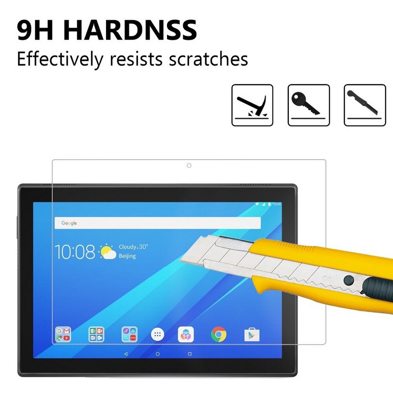 Grūdinto stiklo ekrano apsauginė plėvelė, skirta Lenovo Tab M10 10,1 colio TB-X605F X505F, apsauganti nuo pirštų atspaudų ir įbrėžimų planšetės