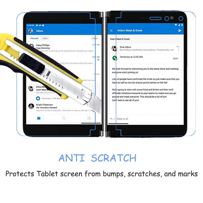 2 ks fólie na tablet odolný voči výbuchu pre Surface Duo Duo2 2, ochranná fólia na obrazovku HD, priehľadná ľavá a pravá ochranná fólia na obrazovku