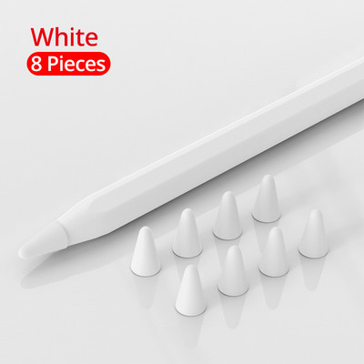 PZOZ 8 τμχ για Apple Pencil 1 2 Γραφίδα Tablet Θήκη μύτης αφής Μαλακή θήκη σιλικόνης Προστατευτική θήκη για apple Κάλυμμα αφής θήκης στυλό