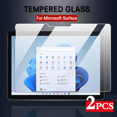 2PCS протектор за екран за Microsoft Surface Pro 4 5 6 7 8 X 9 13`` 12.3 Go 2 3 Защитно фолио Прозрачно закалено стъкло против надраскване
