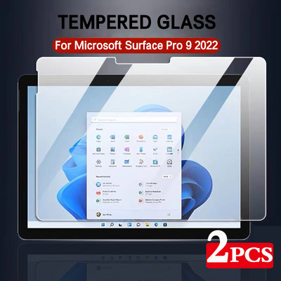 2 vnt. ekrano apsauga, skirta Microsoft Surface Pro 4 5 6 7 8 X 9 13`` 12.3 Go 2 3 Apsauginė plėvelė nuo įbrėžimų, skaidrus grūdintas stiklas