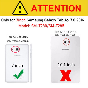 2Pcs/Pack Προστατευτικό οθόνης για Samsung galaxy Tab A6 7.0 2016 Model SM-T285 HD 9H 0,3MM Tempered Glass για 7\'\' Samsung SM-T280