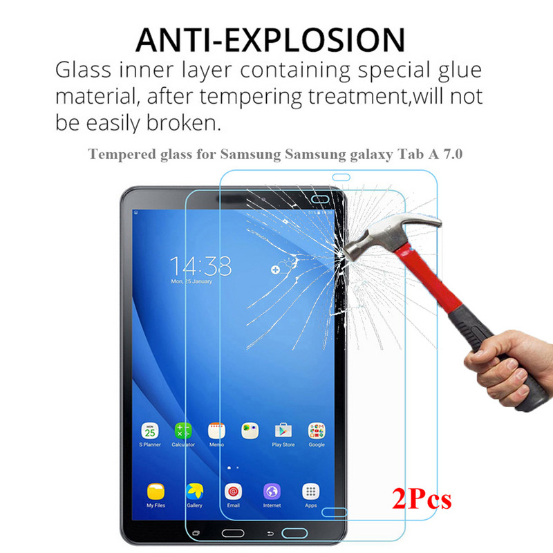 2 buc/pachet Protector ecran pentru Samsung galaxy Tab A6 7.0 2016 Model SM-T285 HD 9H 0.3MM Sticla securizata pentru 7'' Samsung SM-T280