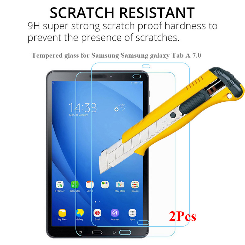 2 buc/pachet Protector ecran pentru Samsung galaxy Tab A6 7.0 2016 Model SM-T285 HD 9H 0.3MM Sticla securizata pentru 7'' Samsung SM-T280