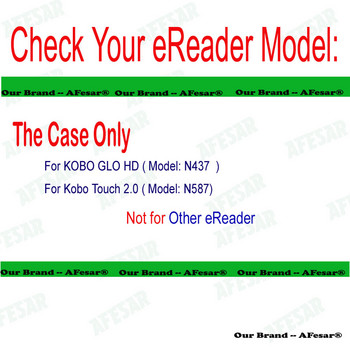 Θήκη εξωφύλλου βιβλίου για Kobo Glo HD 6,0 ιντσών Model N437 eReader Δερμάτινο Κέλυφος Kobo Touch 2.0 Model N587