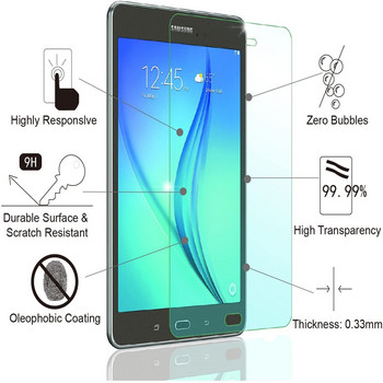 9H закалено стъклено протекторно фолио за екран за Samsung Galaxy Tab A 9,7 инча 2015 T550 T555 Защитно фолио без мехурчета против пръстови отпечатъци