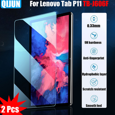 Film od kaljenog stakla za tablete za Lenovo Tab P11 2021 Membrana otporna na eksploziju i ogrebotine Zaštita protiv otisaka prstiju 2 kom TB-J606F