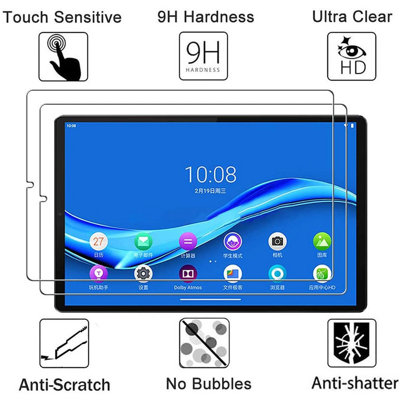 Karastatud klaasist ekraanikaitse Lenovo Smart Tab M10 FHD Plus TB-X606F TB-X606X 10,3-tollise tahvelarvuti kaitsekile 9H klaasi jaoks