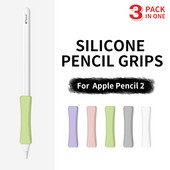 3 csomagos puha szilikon markolat borító Apple Pencil 2 érintőképernyős védőtokhoz