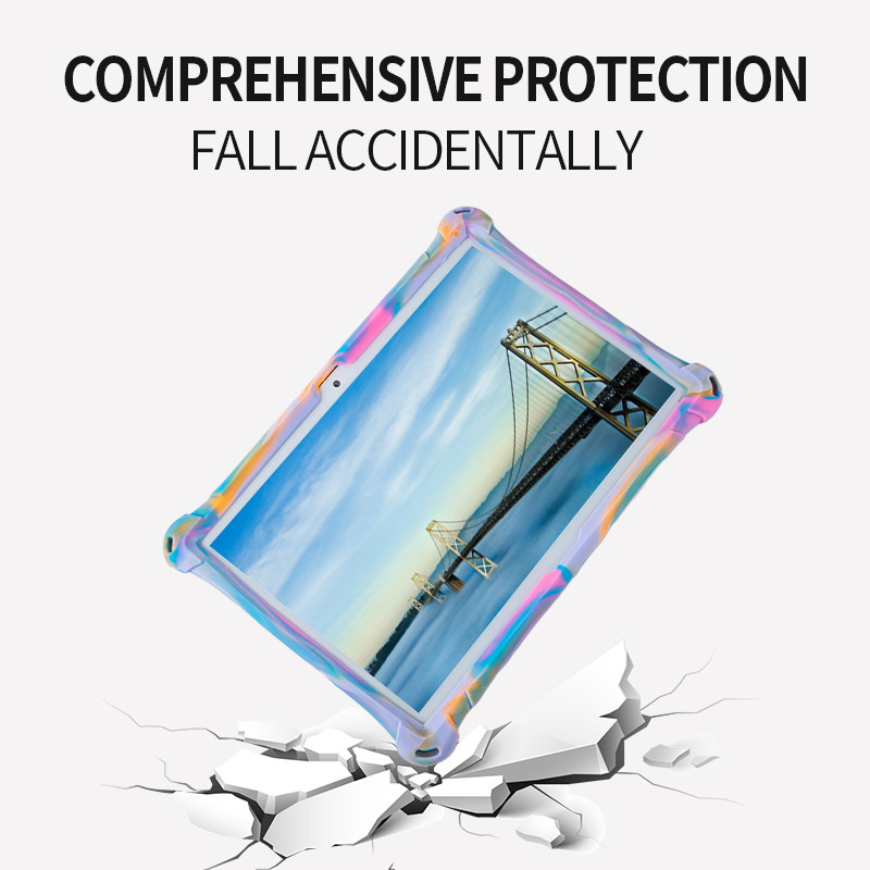 10.1'' Univerzalna mekana silikonska torbica za 10 10.1 inčni Android Tablet PC otporan na udarce Stražnji poklopac Zaštitna školjka L 9.45 W 6.42 inča