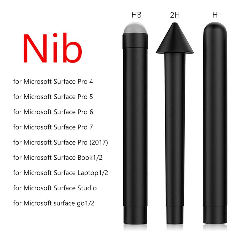 3 buc. Vârfuri stilou originale Kit durabil de înlocuire Vârf stilou HB 2H H pentru Microsoft Surface Pro 7 6 5 4 Book / Studio / Go 1 2