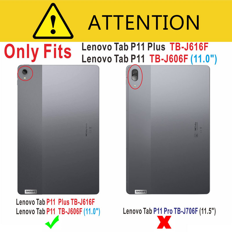 Za Lenovo Tab P11 Plus Case EVA Kids Poklopac za držač tableta za Lenovo Tab P11 TB-J606F TB-J616F TB-J606X 11 inča siguran otporan na padove