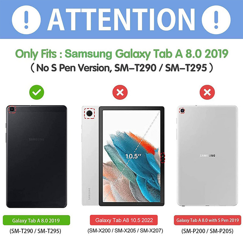 Edzett üveg kijelzővédő fólia Samsung Galaxy Tab A 8.0 2019 T290 T295 T297 Tablet védőfólia Tab A8 & S Pen P200 készülékhez
