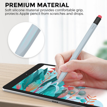 Силиконов защитен калъф за Apple Pencil 1 Ретро молив Anti-Slip Pencil Cover Anti-Drop Pencil Silicone Cover for Apple Pencil