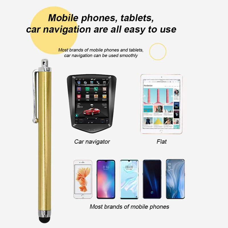 Fém kapacitív toll érintőképernyős okostelefon diák táblagép univerzális kézírásos toll kéz a kézben rajztollal
