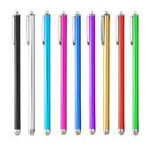 5 bucăți/lot pixuri metalice capacitive lungi din fibră de plasă din plasă universală pentru Iphone, Ipad, Samsung, ecrane tactile, tabletă pentru telefon inteligent