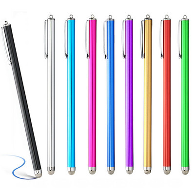 5 bucăți/lot pixuri metalice capacitive lungi din fibră de plasă din plasă universală pentru Iphone, Ipad, Samsung, ecrane tactile, tabletă pentru telefon inteligent