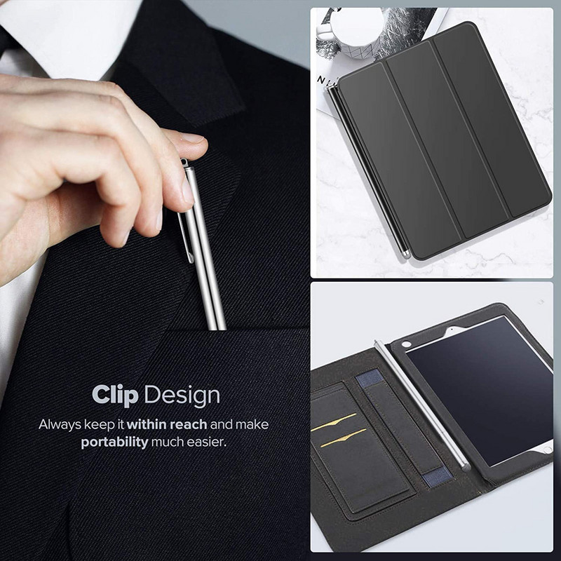 5 bucăți/lot pixuri metalice capacitive lungi din fibră de plasă din plasă universală pentru Iphone, Ipad, Samsung, ecrane tactile, tabletă pentru telefon inteligent