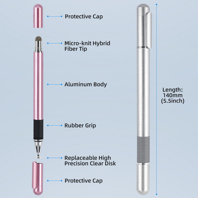 SeynLi univerzális Stylus Pen iPhone Xiaomi Screen Pen 2 az 1-ben Touch Stylus Pen Samsung Tablet Pen felületi toll rajztollhoz
