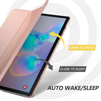 Θήκη για Samsung Galaxy Tab S6 10.5 2019, εξαιρετικά λεπτό κάλυμμα τριπλού κελύφους βάσης με παγωμένη πλάτη με αυτόματη αφύπνιση και ύπνο