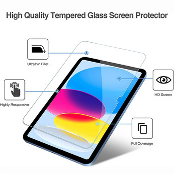 Προστατευτικό οθόνης από γυαλί 2PCS για iPad 10ης γενιάς Προστατευτικό οθόνης tablet 2022 10,9 ιντσών για κάλυμμα φιλμ I Pad 10 Gen