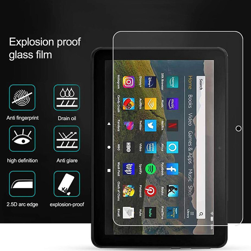 Rūdīts stikls Amazon Kindle Fire HD 8 Plus 2020 8,0 collu planšetdatora aizsargplēvei Fire HD 8 HD8 2020 ekrāna aizsargplēvei