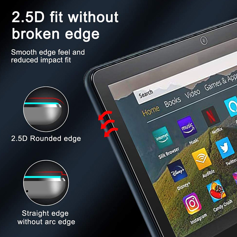 Rūdīts stikls Amazon Kindle Fire HD 8 Plus 2020 8,0 collu planšetdatora aizsargplēvei Fire HD 8 HD8 2020 ekrāna aizsargplēvei