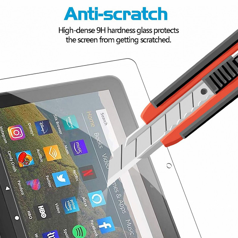 Rūdīts stikls Amazon Kindle Fire HD 8 Plus 2020 8,0 collu planšetdatora aizsargplēvei Fire HD 8 HD8 2020 ekrāna aizsargplēvei