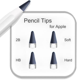 Накрайници за молив за Apple Pencil Soft Tip. Писалки за стилус за Apple Pencil 1-во 2-ро поколение и Logitech Crayon Digital Pencil