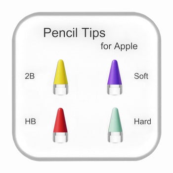 Накрайници за молив за Apple Pencil Soft Tip. Писалки за стилус за Apple Pencil 1-во 2-ро поколение и Logitech Crayon Digital Pencil