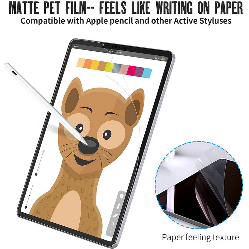 (2 paketa) Film poput papira za Apple iPad 9.7 10.2 7th 6th 9th 8th Generation Osjećaj kao da pišete na papiru Zaštitna folija za zaslon