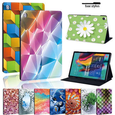 Калъф за Samsung Galaxy Tab A 10.1 2019/2016/A 7.0/9.7.10.5 inch/Tab E 9.6/S5E/A7/A7 lite - Printing Leather Stand Tablet Cover