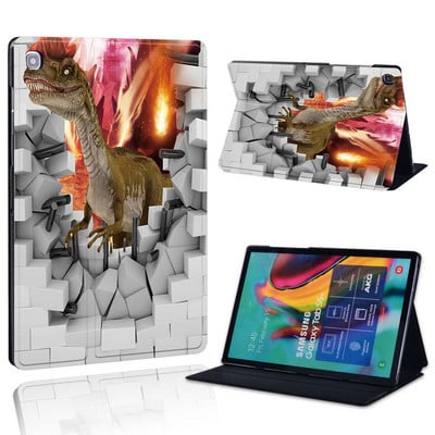 Ümbris Samsung Galaxy Tab A 10.1 2019/2016/A 7.0/9.7.10.5 tolli/Tab E 9.6/S5E/A7/A7 lite jaoks – prinditava nahast aluse tahvelarvuti kaas