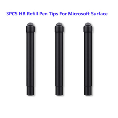 3PCS HB Refill Pen Tips Αντικατάσταση Στυλός Στυλός για το Microsoft Surface Pro 7/6/5/4/Book/Studio/Go Touch Pen Tip