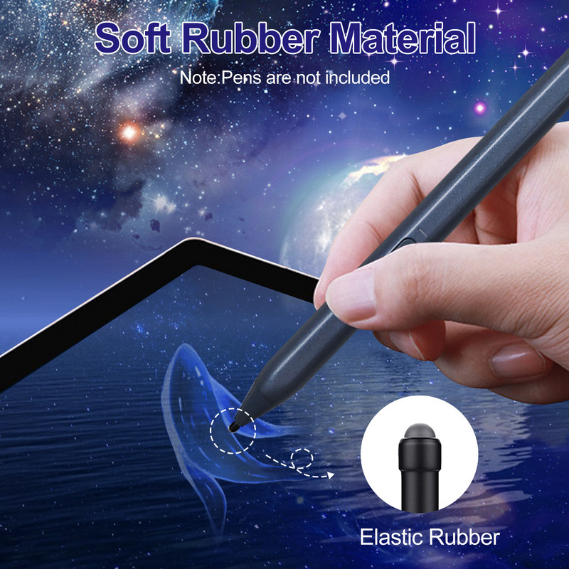 3PCS HB Refill Pen Tips Αντικατάσταση Στυλός Στυλός για το Microsoft Surface Pro 7/6/5/4/Book/Studio/Go Touch Pen Tip