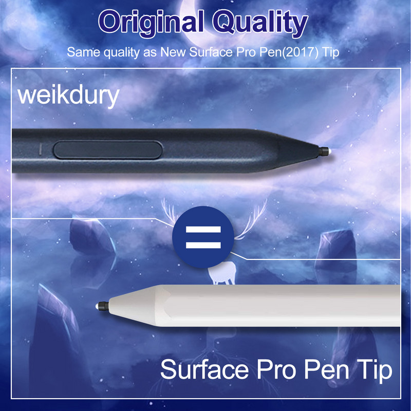 3PCS HB Refill Pen Tips Αντικατάσταση Στυλός Στυλός για το Microsoft Surface Pro 7/6/5/4/Book/Studio/Go Touch Pen Tip